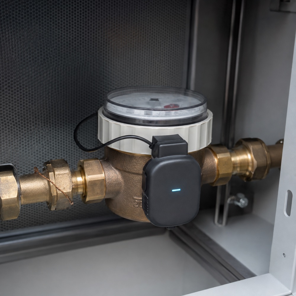 Dispositif de télérelève posé sur un compteur d’eau