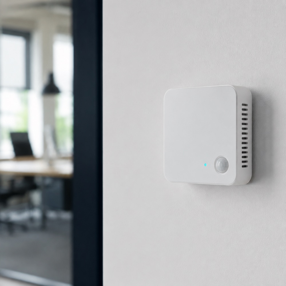 Capteur de qualité d’air installé dans un espace tertiaire