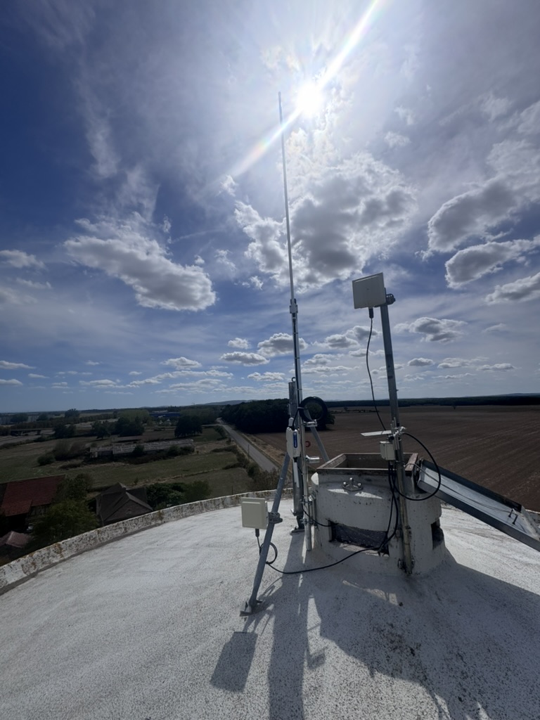 Vue d’ensemble de l’infrastructure radio réalisée par VOLTEM à Sevrey